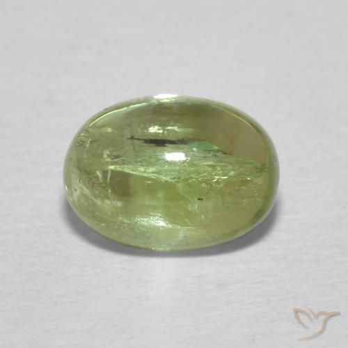 1.55ct 자연스러운 황록색 전기석, 타원형, 투명한
