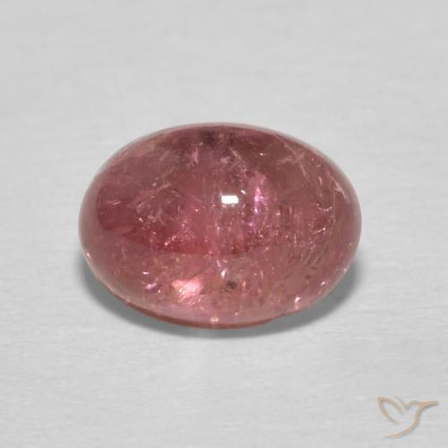 1.64ct 자연스러운 자줏빛 체리 레드 전기석, 타원형, 투명한