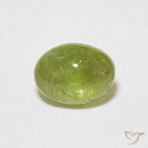 0.69ct 자연스러운 올리브 그린 전기석, 타원형, 투명한