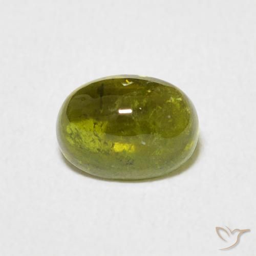 0.80ct 자연스러운 따뜻한 포레스트 그린 전기석, 타원형, 투명한