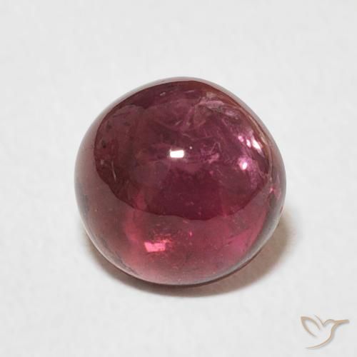 1.23ct 자연스러운 Medium Dark-Red 전기석, 둥근, 투명한
