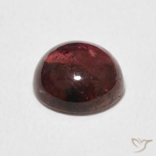 1.23캐럿 천연 Medium Dark-Red 전기석, 둥근, 투명한