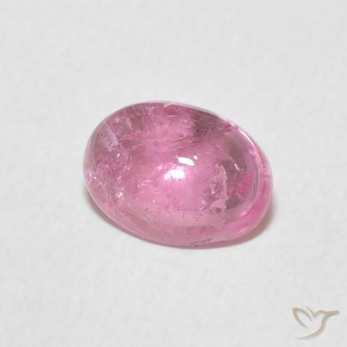 1.14ct 자연스러운 풍선껌 핑크 전기석, 타원형, 투명한