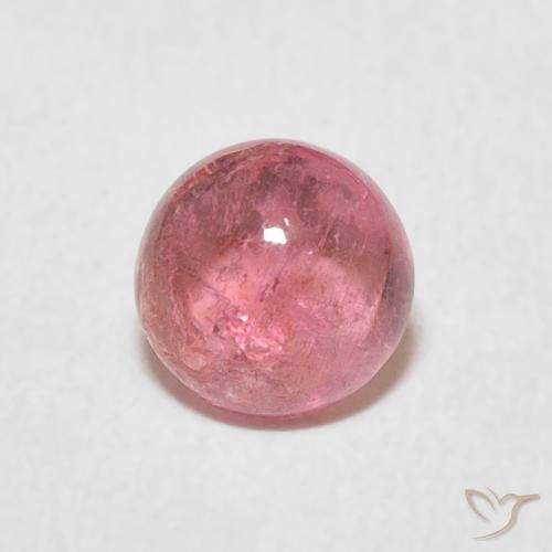 1.07ct 자연스러운 풍선껌 핑크 전기석, 둥근, 투명한