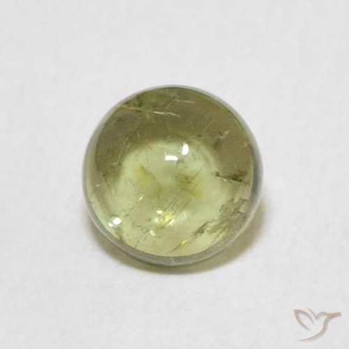 0.89ct 자연스러운 황록색 전기석, 둥근, 투명한
