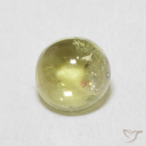 1.02ct 자연스러운 따뜻한 흙빛 녹색 전기석, 둥근, 투명한
