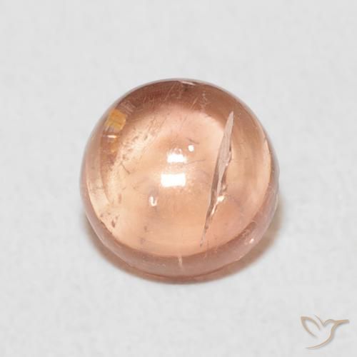 1.18ct 자연스러운 복숭아 장미 전기석, 둥근, 투명한