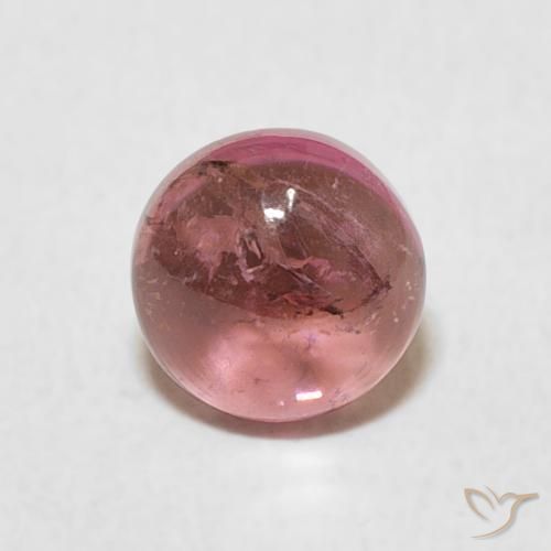 0.93ct 자연스러운 로즈우드 핑크 전기석, 둥근, 투명한