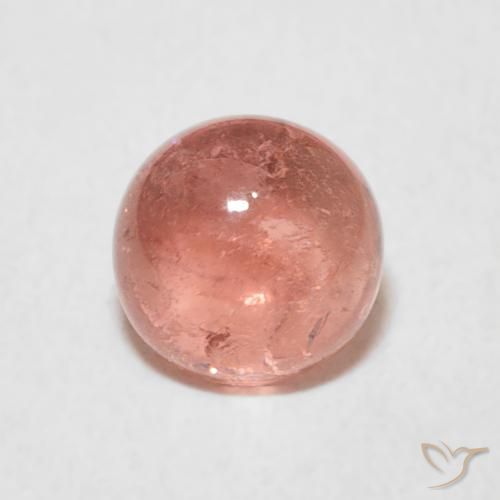 1.06ct 자연스러운 붉은빛이 도는 핑크 전기석, 둥근, 투명한
