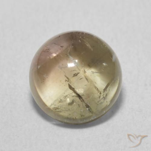 1.89ct 자연스러운 다색 전기석, 둥근, 투명한