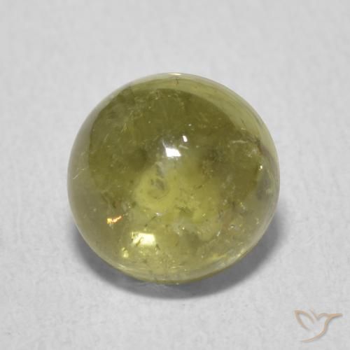 1.89ct 자연스러운 황록색 전기석, 둥근, 투명한