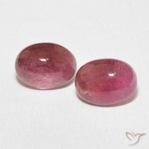 3.19ctw 자연스러운 Dark PInk 전기석, 타원형, 투명한
