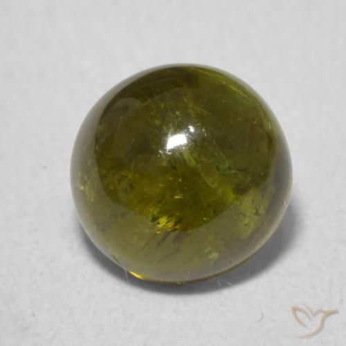 1.54ct 자연스러운 황록색 전기석, 둥근, 투명한