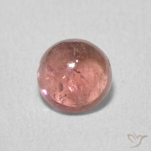 0.88ct 자연스러운 따뜻한 빨강 전기석, 둥근, 투명한
