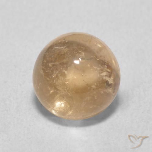 1.26ct 자연스러운 멜론 오렌지 전기석, 둥근, 투명한