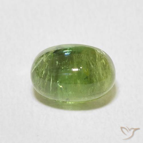 1.81ct 자연스러운 활기찬 녹색 전기석, 타원형, 투명한