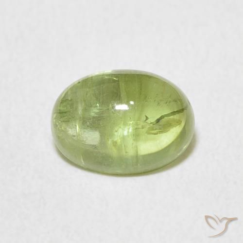 1.57ct 자연스러운 라이트 라이블리 그린 전기석, 타원형, 투명한