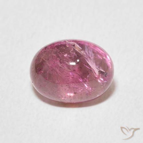 1.52ct 자연스러운 핫 핑크 전기석, 타원형, 투명한