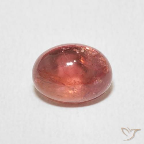 1.25ct 자연스러운 Intense Reddish Pink 전기석, 타원형, 투명한
