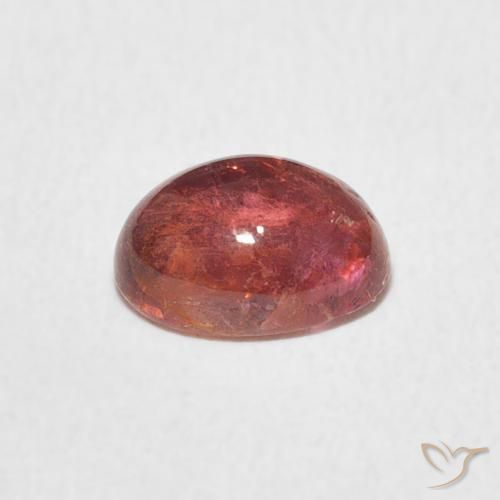 1.25캐럿 천연 Intense Reddish Pink 전기석, 타원형, 투명한