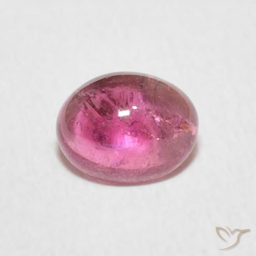 0.81ct 자연스러운 핫 핑크 전기석, 타원형, 투명한