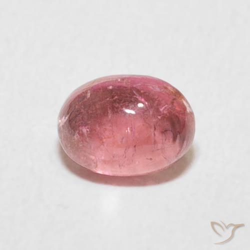 0.80ct 자연스러운 풍선껌 핑크 전기석, 타원형, 투명한