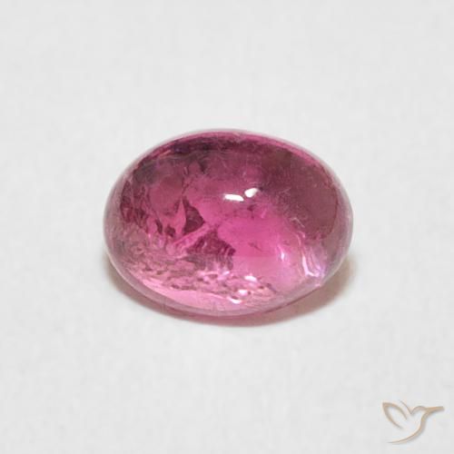 0.77ct 자연스러운 과일 펀치 레드 전기석, 타원형, 투명한
