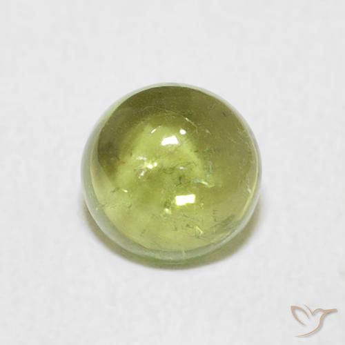 0.79ct 자연스러운 따뜻한 흙빛 녹색 전기석, 둥근, 투명한