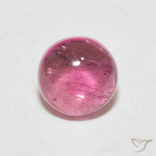 1.38ct 자연스러운 핫 핑크 전기석, 둥근, 투명한