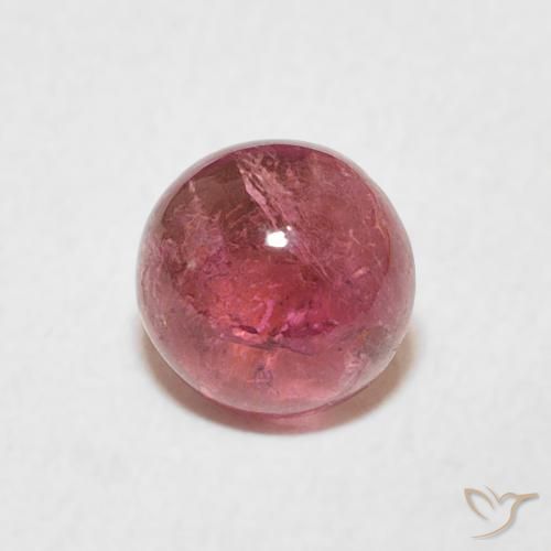 1.24ct 자연스러운 라이트 레드 전기석, 둥근, 투명한