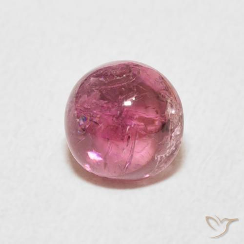 1.23ct 자연스러운 핫 핑크 전기석, 둥근, 투명한