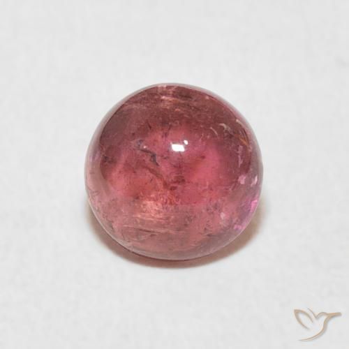 1.13ct 자연스러운 과일 펀치 레드 전기석, 둥근, 투명한
