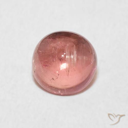 0.89ct 자연스러운 미디엄 핑크 전기석, 둥근, 투명한