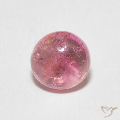 0.95ct 자연스러운 핫핑크 톤 전기석, 둥근, 투명한