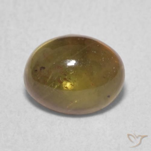 0.84ct 자연스러운 땅콩 브라운 전기석, 타원형, 투명한