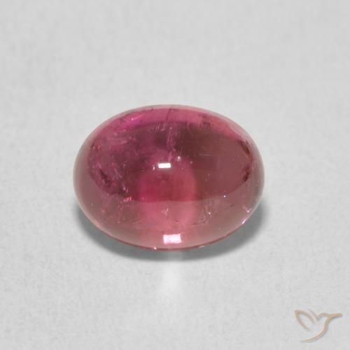 1.36ct 자연스러운 라즈베리 레드 전기석, 타원형, 투명한