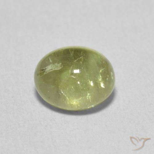 1.20ct 자연스러운 황록색 전기석, 타원형, 투명한