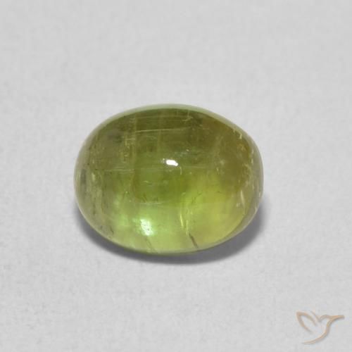 1.39ct 자연스러운 라이트 포레스트 그린 전기석, 타원형, 투명한