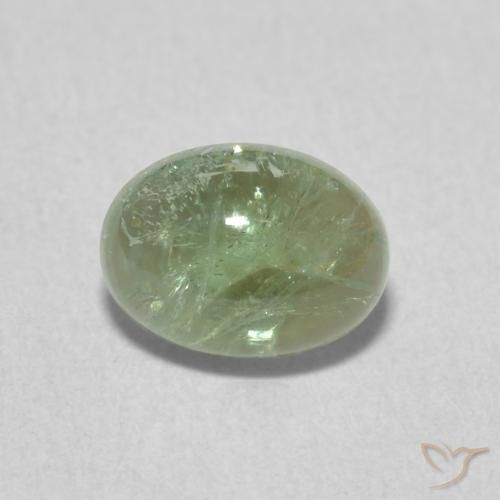 1.29ct 자연스러운 연한 초록색 전기석, 타원형, 투명한