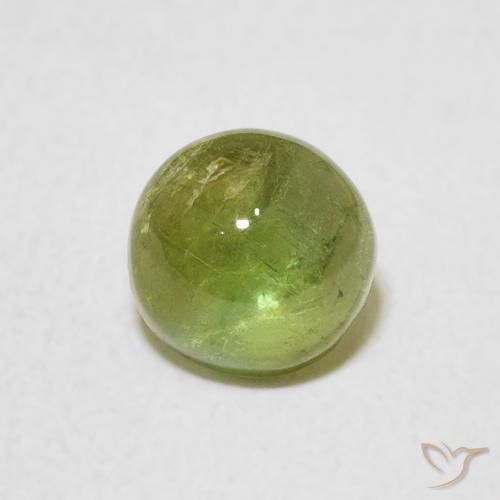 1.24ct 자연스러운 연한 초록색 전기석, 둥근, 투명한