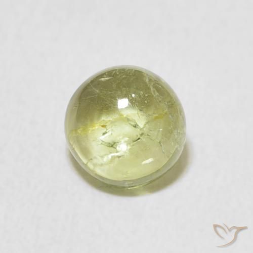 1.24ct 자연스러운 연한 초록색 전기석, 둥근, 투명한