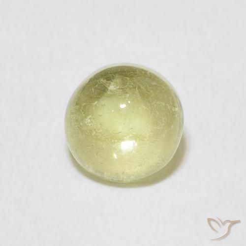 1.06ct 자연스러운 연한 초록색 전기석, 둥근, 투명한