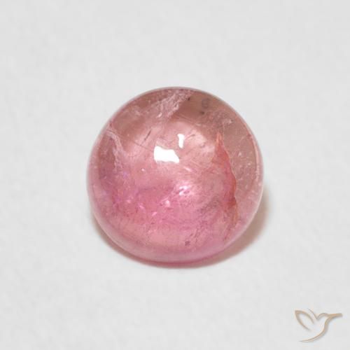 0.88ct 자연스러운 풍선껌 핑크 전기석, 둥근, 투명한