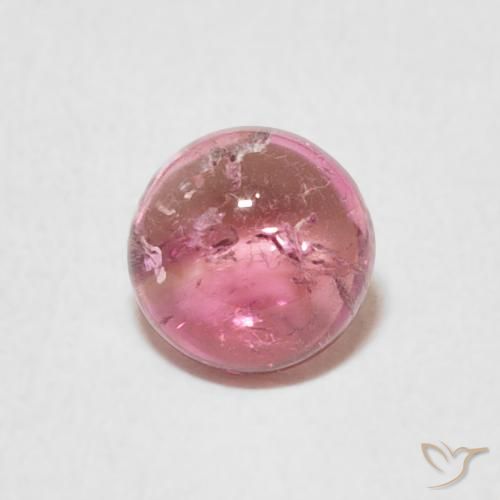 0.90ct 자연스러운 마젠타 핑크 전기석, 둥근, 투명한