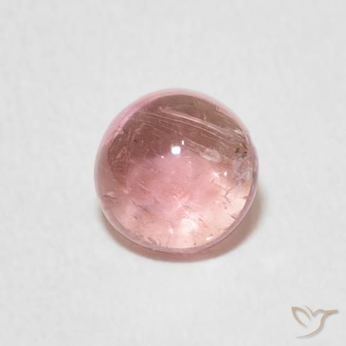 1.02ct 자연스러운 라이트 핫 핑크 전기석, 둥근, 투명한
