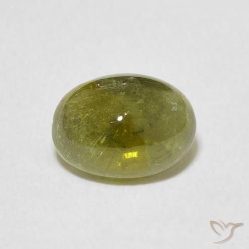 1.29ct 자연스러운 미디엄 그린 전기석, 타원형, 투명한
