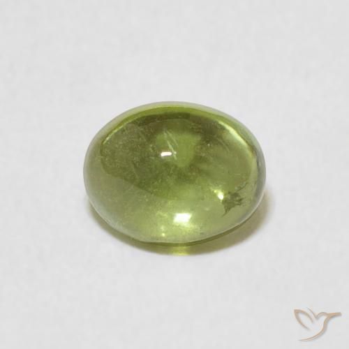0.79ct 자연스러운 올리브 그린 전기석, 타원형, 투명한