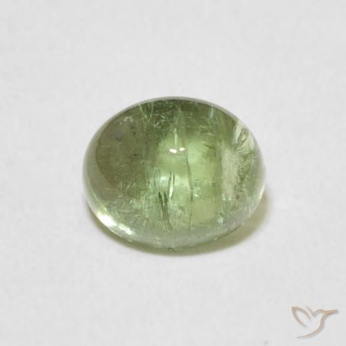 1.44ct 자연스러운 연한 초록색 전기석, 타원형, 투명한