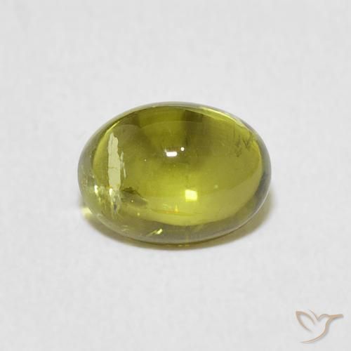 1.44ct 자연스러운 따뜻한 흙빛 녹색 전기석, 타원형, 투명한