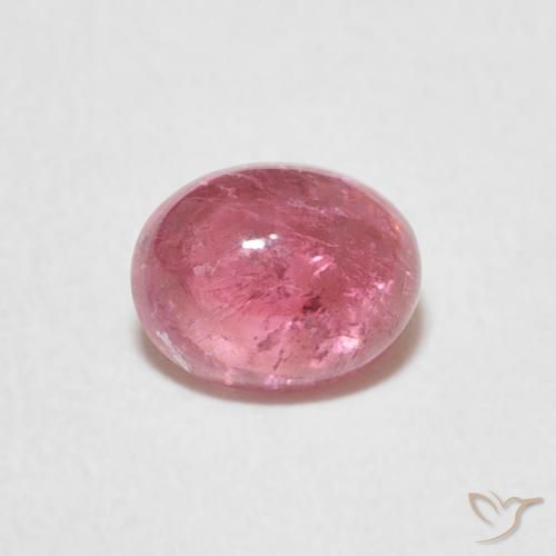 0.86ct 자연스러운 풍선껌 핑크 전기석, 타원형, 투명한
